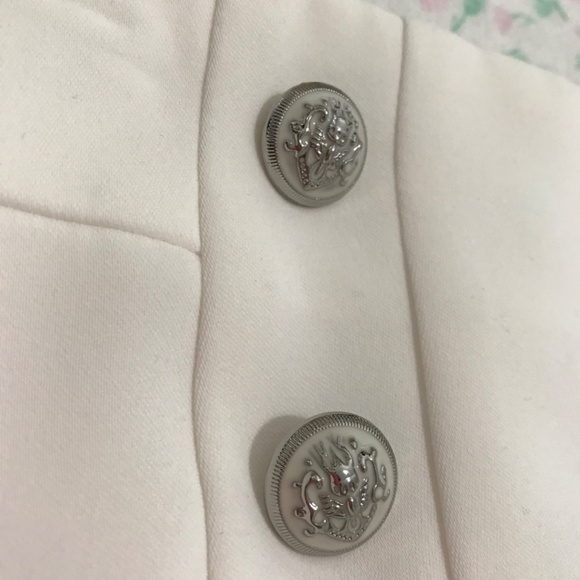 NWOT Laura White Skirt Plus Size 16/1X With Faux Silver Buttons - Picture 5 of 15